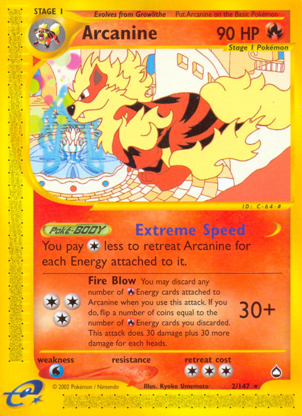 Arcanine (2/147) [Aquapolis] | Gear Gaming Bentonville