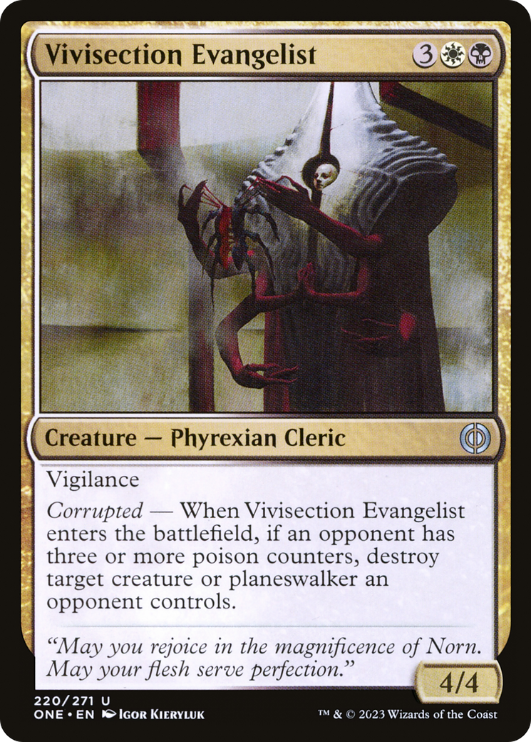 Vivisection Evangelist [Phyrexia: All Will Be One] | Gear Gaming Bentonville