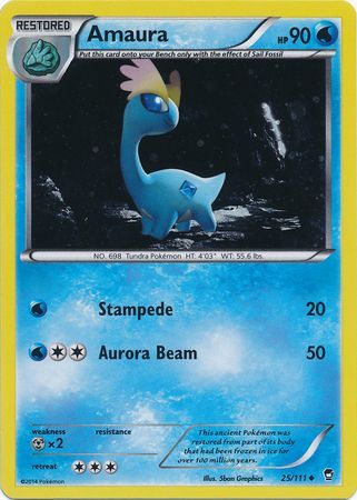 Amaura (25/111) (Cosmos Holo) [XY: Furious Fists] | Gear Gaming Bentonville