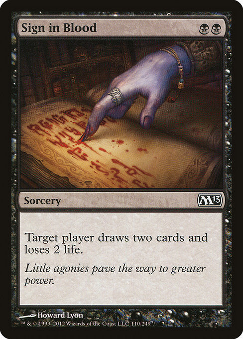 Sign in Blood [Magic 2013 (M13)] | Gear Gaming Bentonville