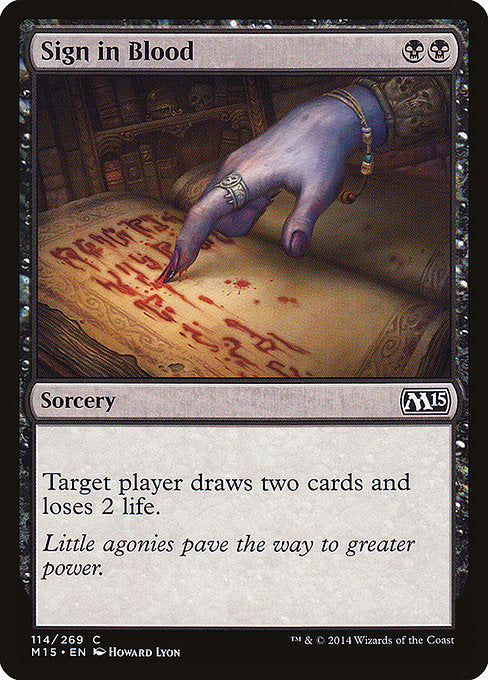 Sign in Blood [Magic 2015 (M15)] | Gear Gaming Bentonville