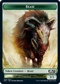 Beast // Treasure Double-sided Token [Core Set 2021 Tokens] | Gear Gaming Bentonville