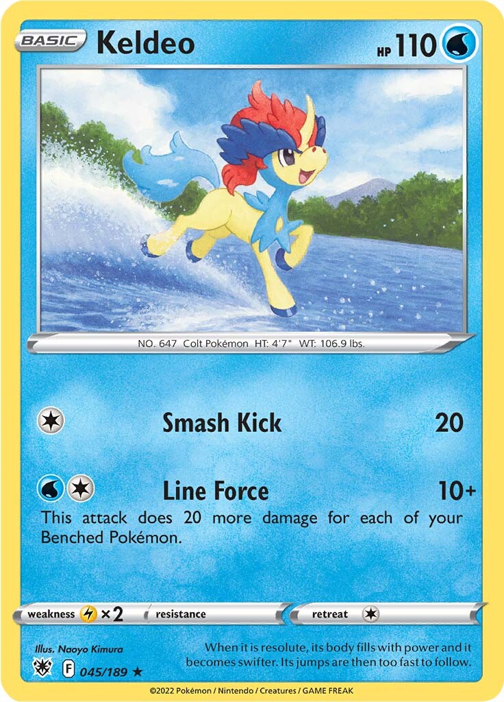 Keldeo (045/189) (Theme Deck Exclusive) [Sword & Shield: Astral Radiance] | Gear Gaming Bentonville