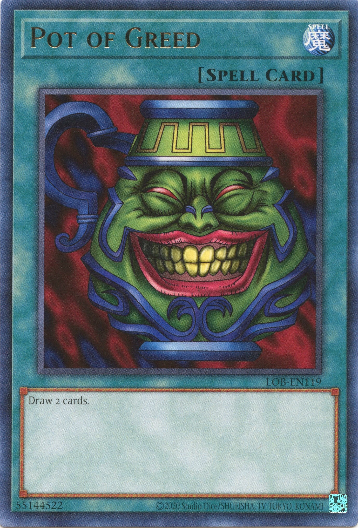 Pot of Greed (25th Anniversary) [LOB-EN119] Rare | Gear Gaming Bentonville