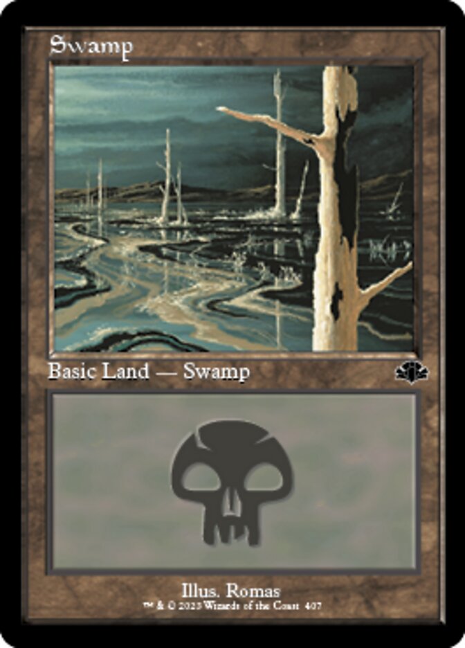 Swamp (407) (Retro) [Dominaria Remastered] | Gear Gaming Bentonville