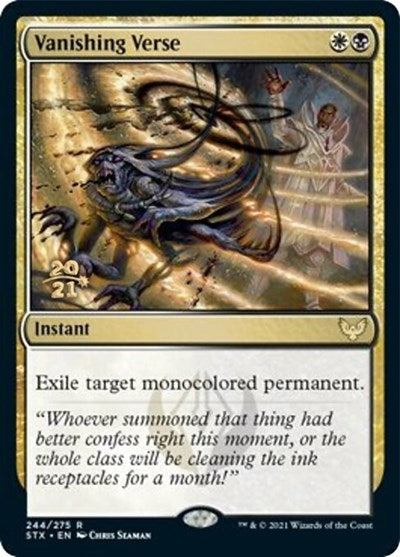 Vanishing Verse [Strixhaven: School of Mages Prerelease Promos] | Gear Gaming Bentonville