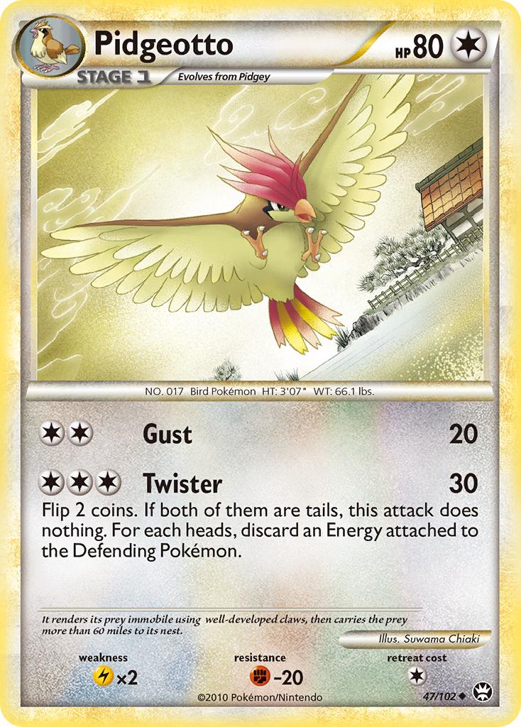 Pidgeotto (47/102) [HeartGold & SoulSilver: Triumphant] | Gear Gaming Bentonville