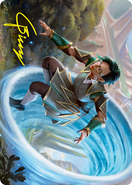 Vortex Runner Art Card (Gold-Stamped Signature) [Strixhaven: School of Mages Art Series] | Gear Gaming Bentonville