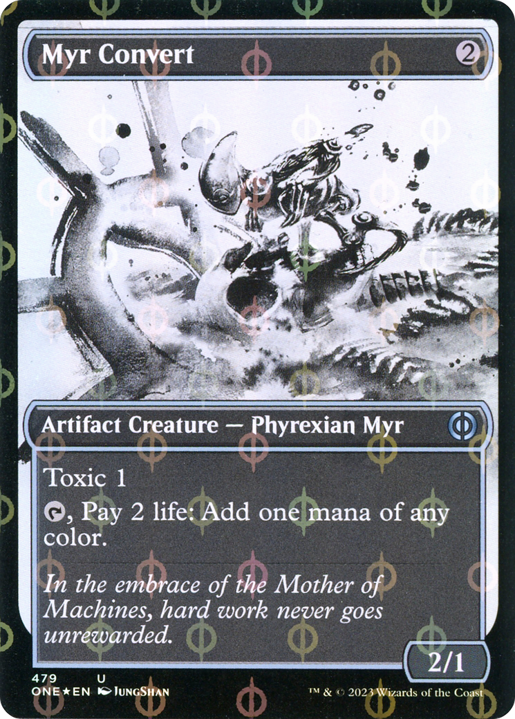 Myr Convert (Showcase Ichor Step-and-Compleat Foil) [Phyrexia: All Will Be One] | Gear Gaming Bentonville