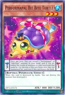 Performapal Bit Bite Turtle [2016 Mega-Tins Mega Pack] [MP16-EN176] | Gear Gaming Bentonville