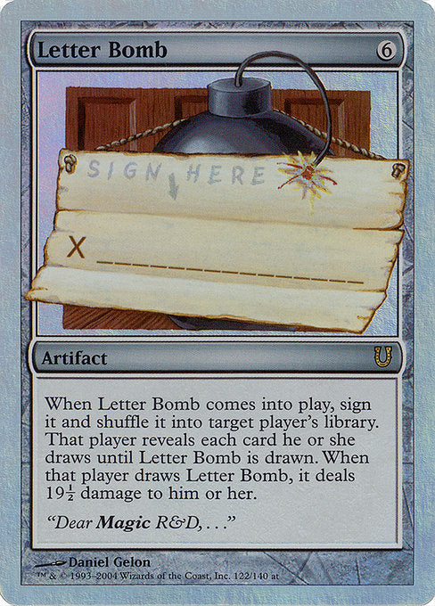 Letter Bomb (Alternate Foil) [Unhinged] | Gear Gaming Bentonville