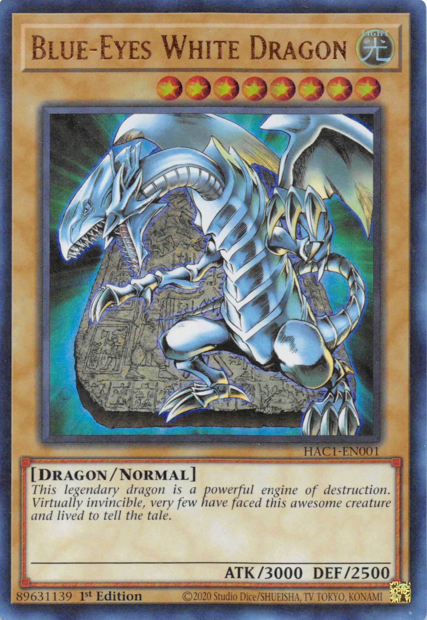 Blue-Eyes White Dragon (Duel Terminal) [HAC1-EN001] Parallel Rare | Gear Gaming Bentonville