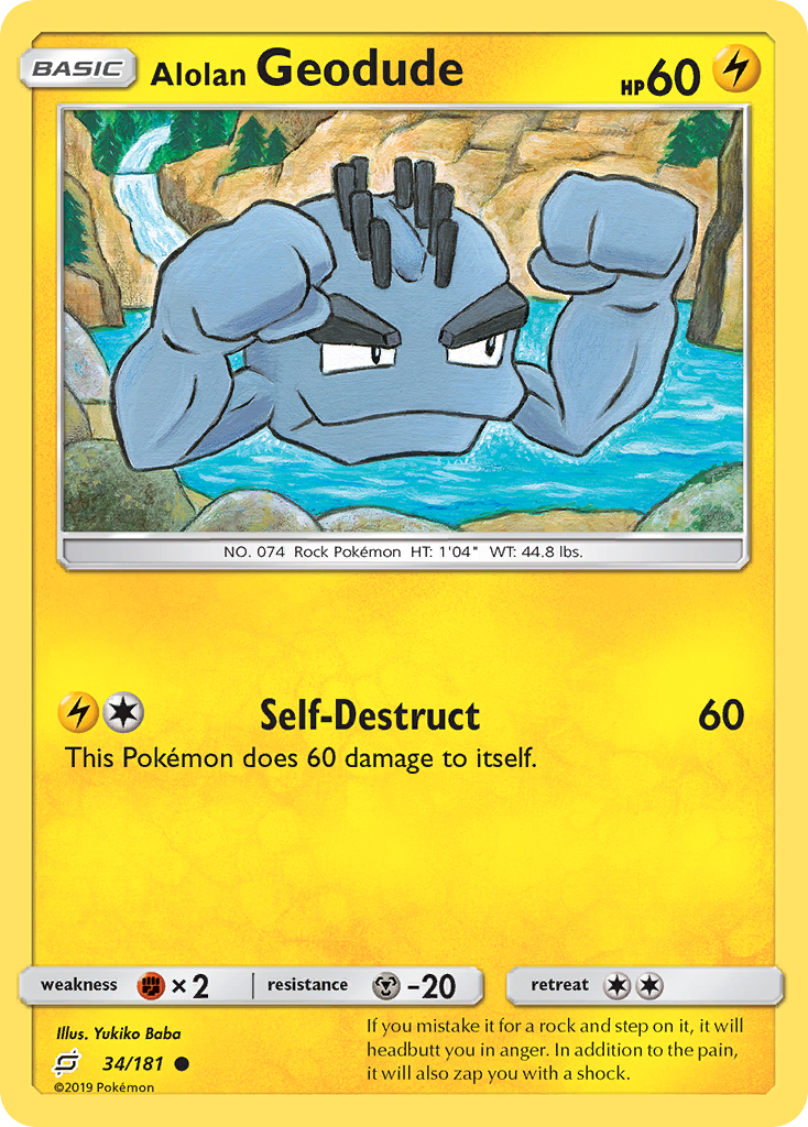 Alolan Geodude (34/181) [Sun & Moon: Team Up] | Gear Gaming Bentonville