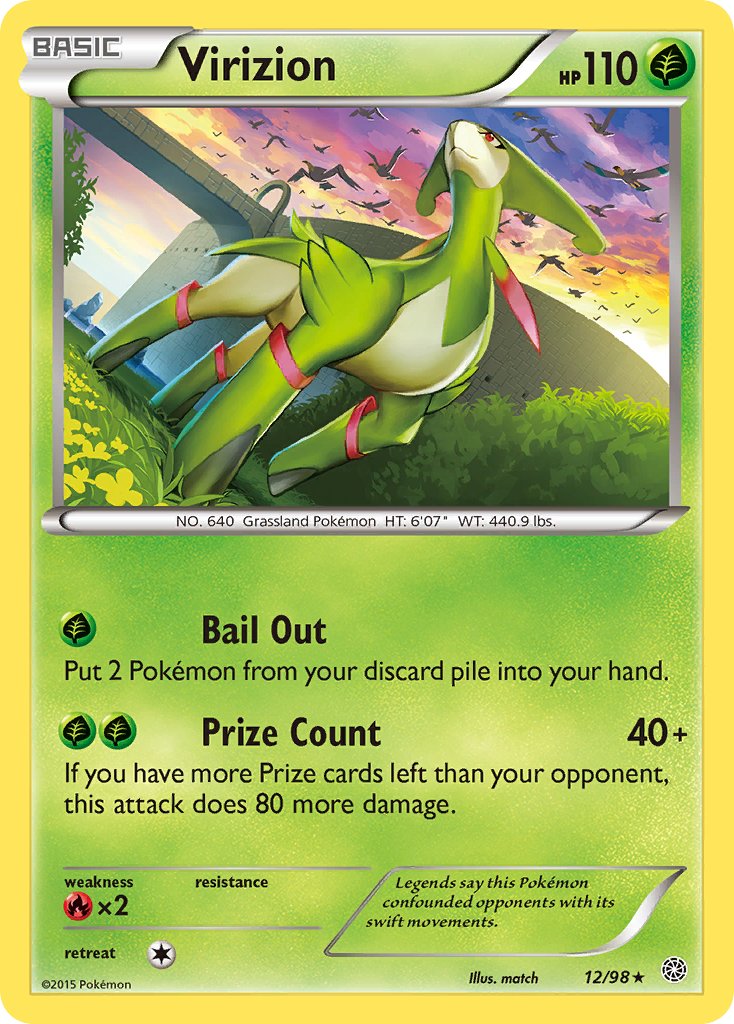 Virizion (12/98) (Theme Deck Exclusive) [XY: Ancient Origins] | Gear Gaming Bentonville