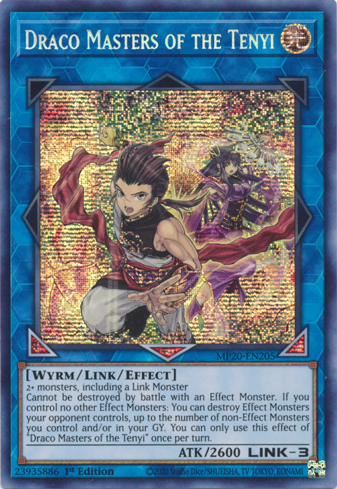 Draco Masters of the Tenyi [MP20-EN205] Prismatic Secret Rare | Gear Gaming Bentonville