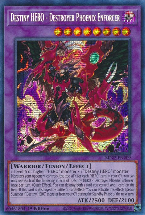 Destiny HERO - Destroyer Phoenix Enforcer [MP22-EN209] Prismatic Secret Rare | Gear Gaming Bentonville