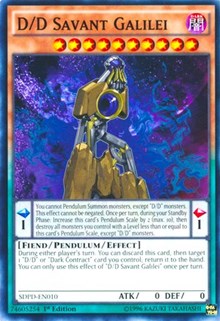 D/D Savant Galilei [Structure Deck: Pendulum Domination] [SDPD-EN010] | Gear Gaming Bentonville