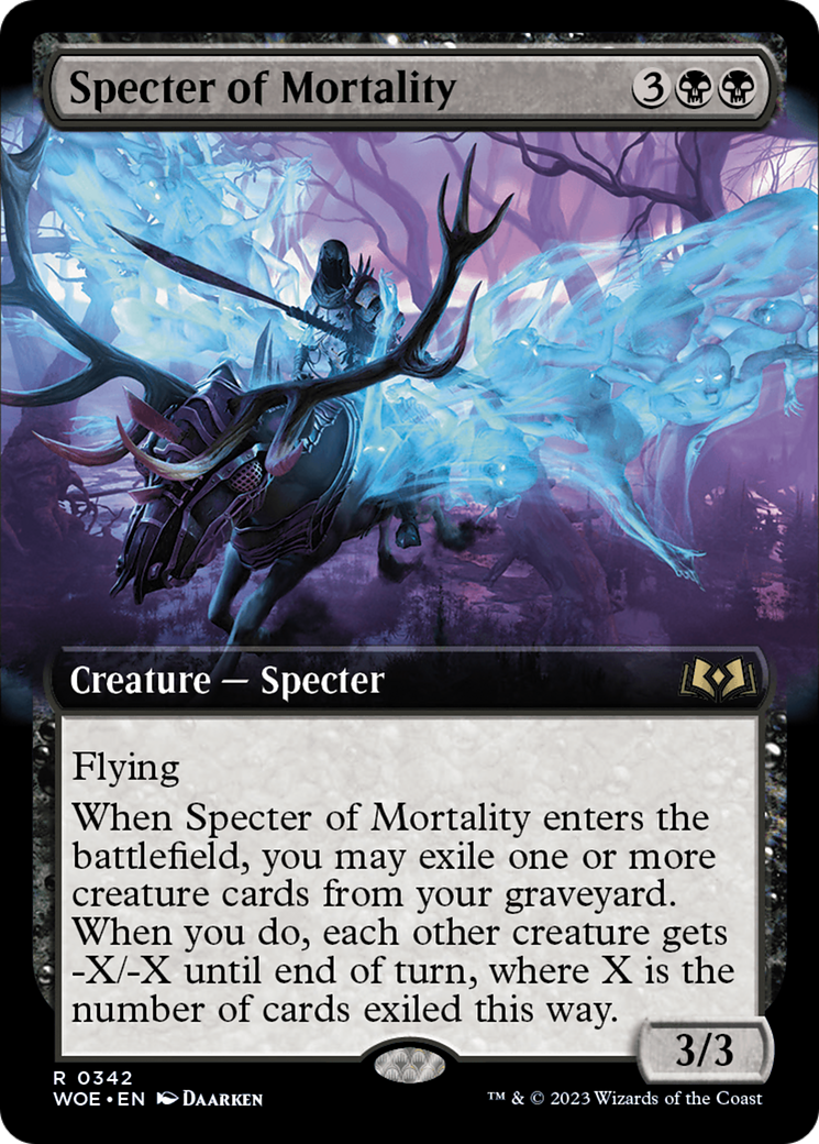 Specter of Mortality (Extended Art) [Wilds of Eldraine] | Gear Gaming Bentonville