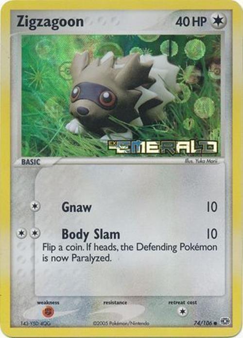 Zigzagoon (74/106) (Stamped) [EX: Emerald] | Gear Gaming Bentonville