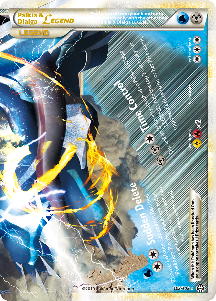 Palkia & Dialga LEGEND (102/102) [HeartGold & SoulSilver: Triumphant] | Gear Gaming Bentonville