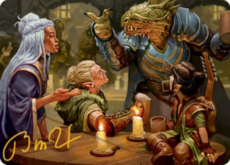 You Meet in a Tavern Art Card (Gold-Stamped Signature) [Dungeons & Dragons: Adventures in the Forgotten Realms Art Series] | Gear Gaming Bentonville