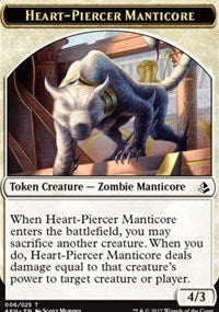 Heart-Piercer Manticore // Warrior Token [Amonkhet] | Gear Gaming Bentonville