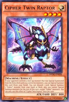 Cipher Twin Raptor [Duelist Pack: Dimensional Guardians] [DPDG-EN036] | Gear Gaming Bentonville