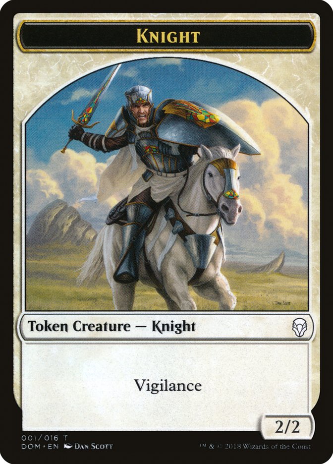 Knight (001/016) [Dominaria Tokens] | Gear Gaming Bentonville