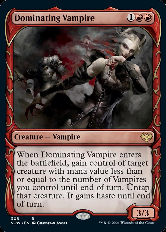 Dominating Vampire (Showcase Fang Frame) [Innistrad: Crimson Vow] | Gear Gaming Bentonville