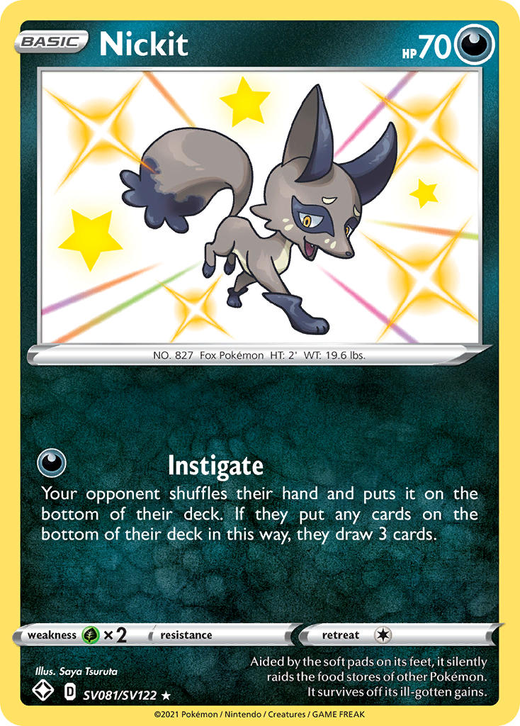 Nickit (SV081/SV122) [Sword & Shield: Shining Fates] | Gear Gaming Bentonville