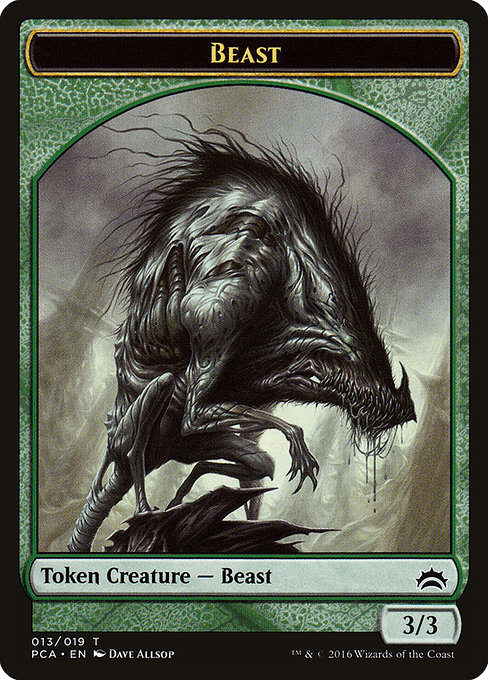 Beast // Saproling Double-sided Token [Planechase Anthology] | Gear Gaming Bentonville