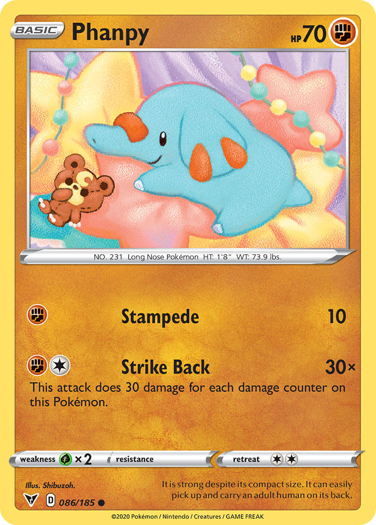 Phanpy (086/185) [Sword & Shield: Vivid Voltage] | Gear Gaming Bentonville