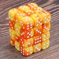 (Yellow+Orange) 12mm D6 block of 36 dice | Gear Gaming Bentonville