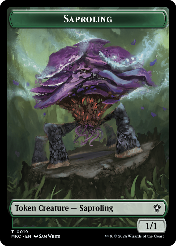 Saproling // Morph Double-Sided Token [Murders at Karlov Manor Commander Tokens] | Gear Gaming Bentonville