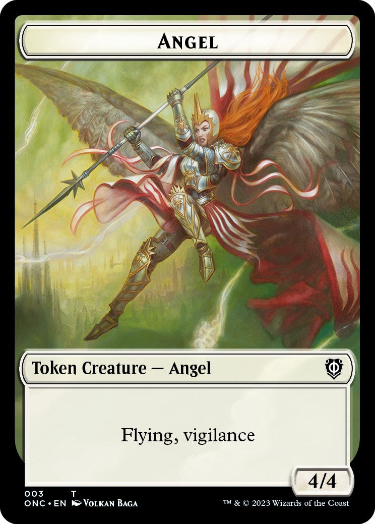 Soldier (008) // Angel Double-Sided Token [Phyrexia: All Will Be One Commander Tokens] | Gear Gaming Bentonville