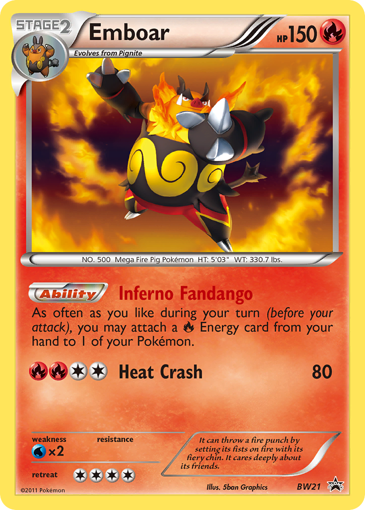 Emboar (BW21) [Black & White: Black Star Promos] | Gear Gaming Bentonville