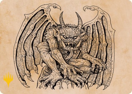 Cloister Gargoyle (Showcase) Art Card (Gold-Stamped Signature) [Dungeons & Dragons: Adventures in the Forgotten Realms Art Series] | Gear Gaming Bentonville