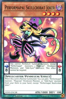 Performapal Skullcrobat Joker [Legendary Dragon Decks] [LEDD-ENC08] | Gear Gaming Bentonville