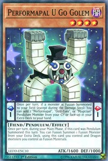 Performapal U Go Golem [Legendary Dragon Decks] [LEDD-ENC10] | Gear Gaming Bentonville