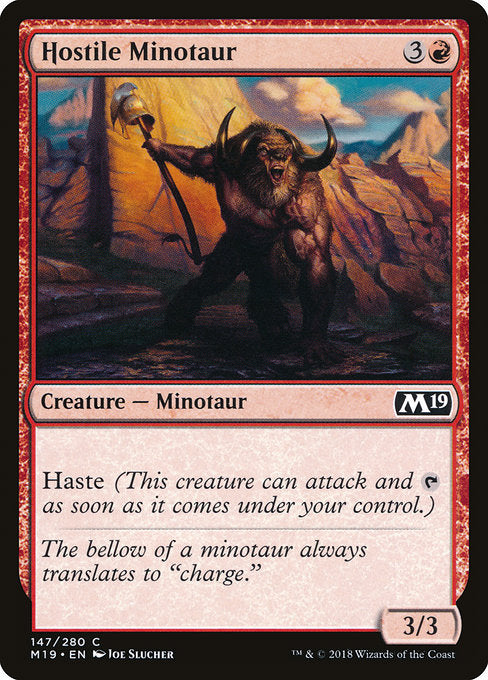 Hostile Minotaur [Core Set 2019] | Gear Gaming Bentonville