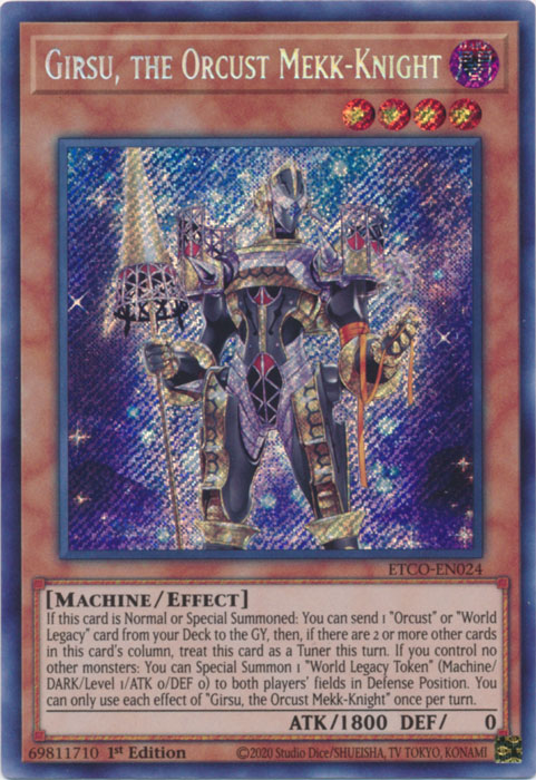 Girsu, the Orcust Mekk-Knight [ETCO-EN024] Secret Rare | Gear Gaming Bentonville