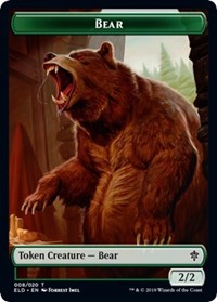 Bear // Food (17) Double-sided Token [Throne of Eldraine Tokens] | Gear Gaming Bentonville