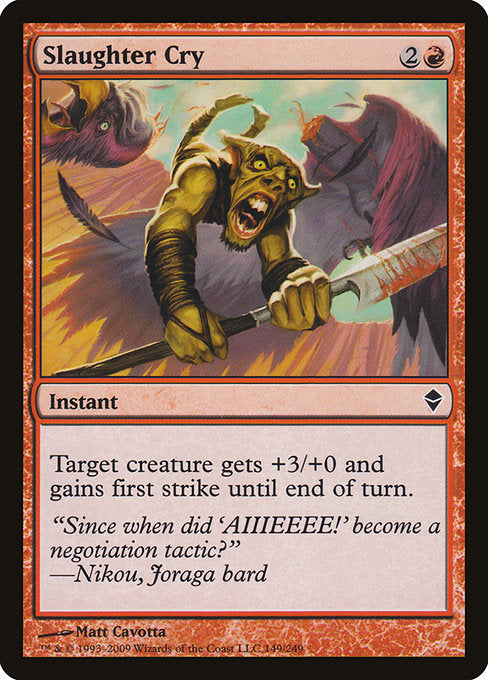 Slaughter Cry [Zendikar] | Gear Gaming Bentonville