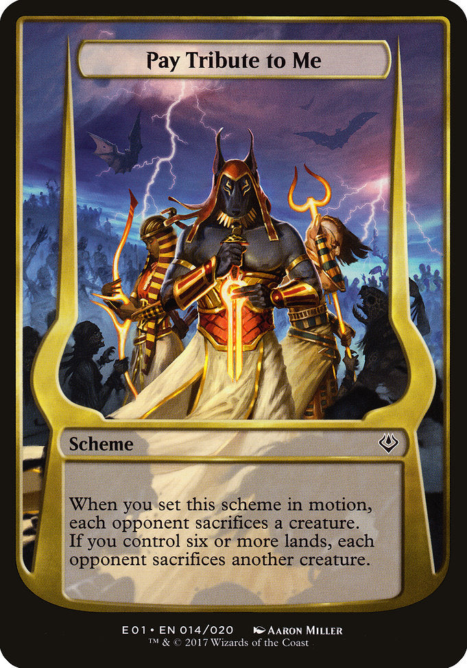 Pay Tribute to Me (Archenemy: Nicol Bolas) [Oversize Cards] | Gear Gaming Bentonville