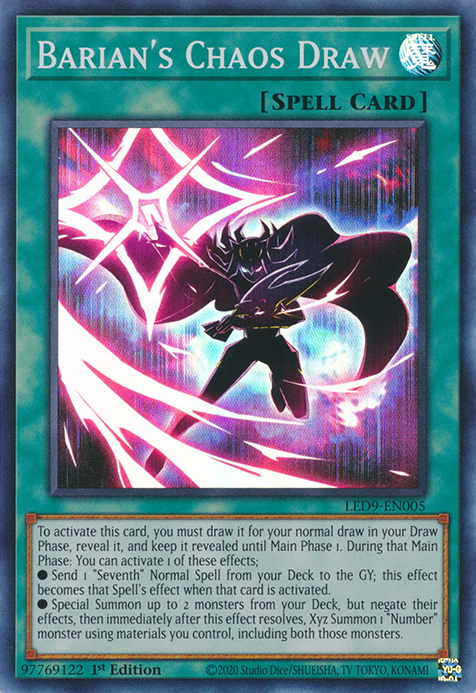 Barian's Chaos Draw [LED9-EN005] Super Rare | Gear Gaming Bentonville