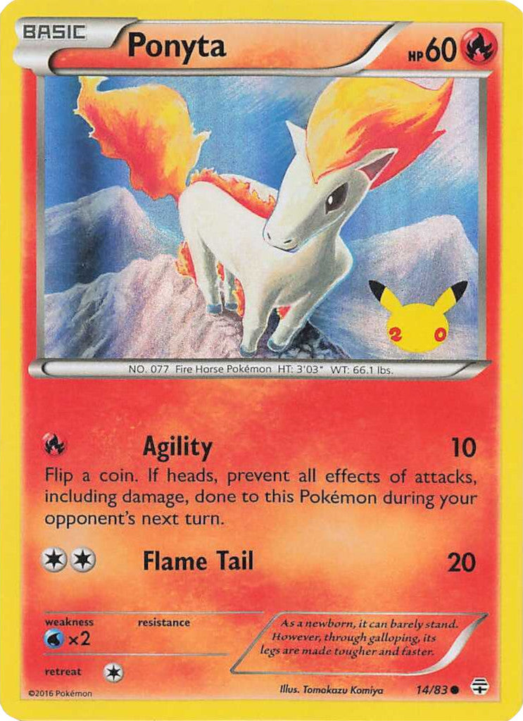 Ponyta (14/83) (20th Anniversary Stamp) [XY: Generations] | Gear Gaming Bentonville