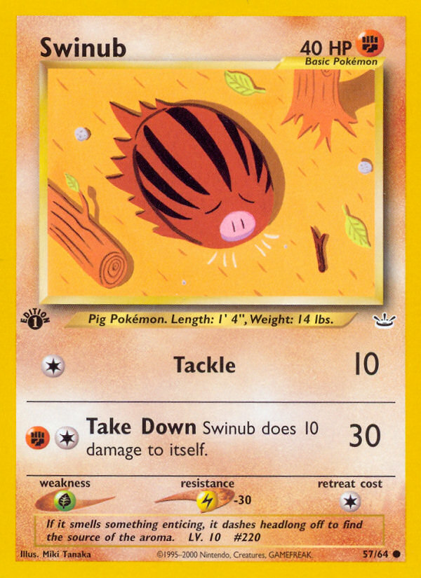 Swinub (57/64) [Neo Revelation 1st Edition] | Gear Gaming Bentonville