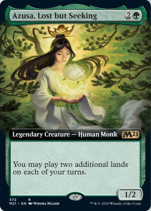 Azusa, Lost but Seeking (Extended Art) [Core Set 2021] | Gear Gaming Bentonville