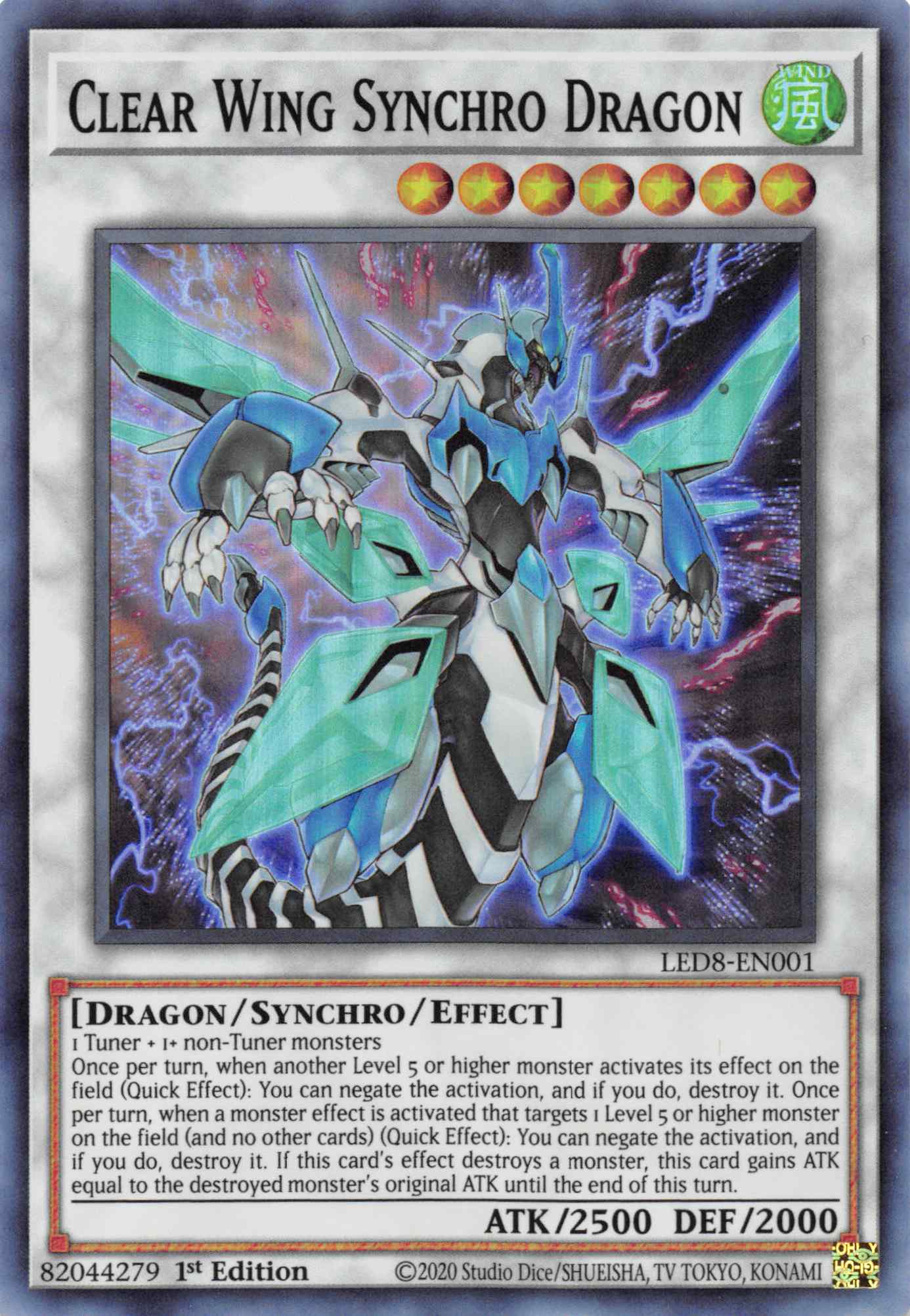 Clear Wing Synchro Dragon [LED8-EN001] Super Rare | Gear Gaming Bentonville