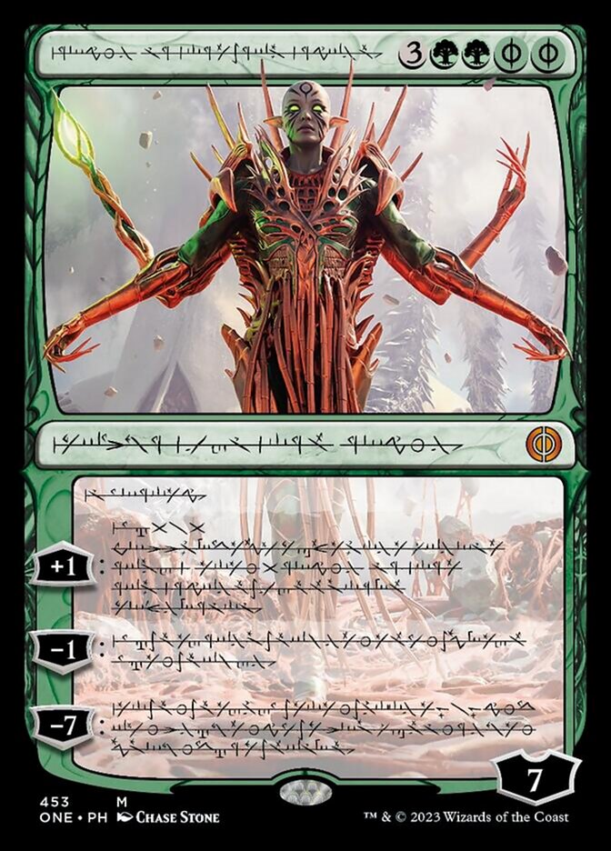 Nissa, Ascended Animist (Phyrexian Step-and-Compleat Foil) [Phyrexia: All Will Be One] | Gear Gaming Bentonville